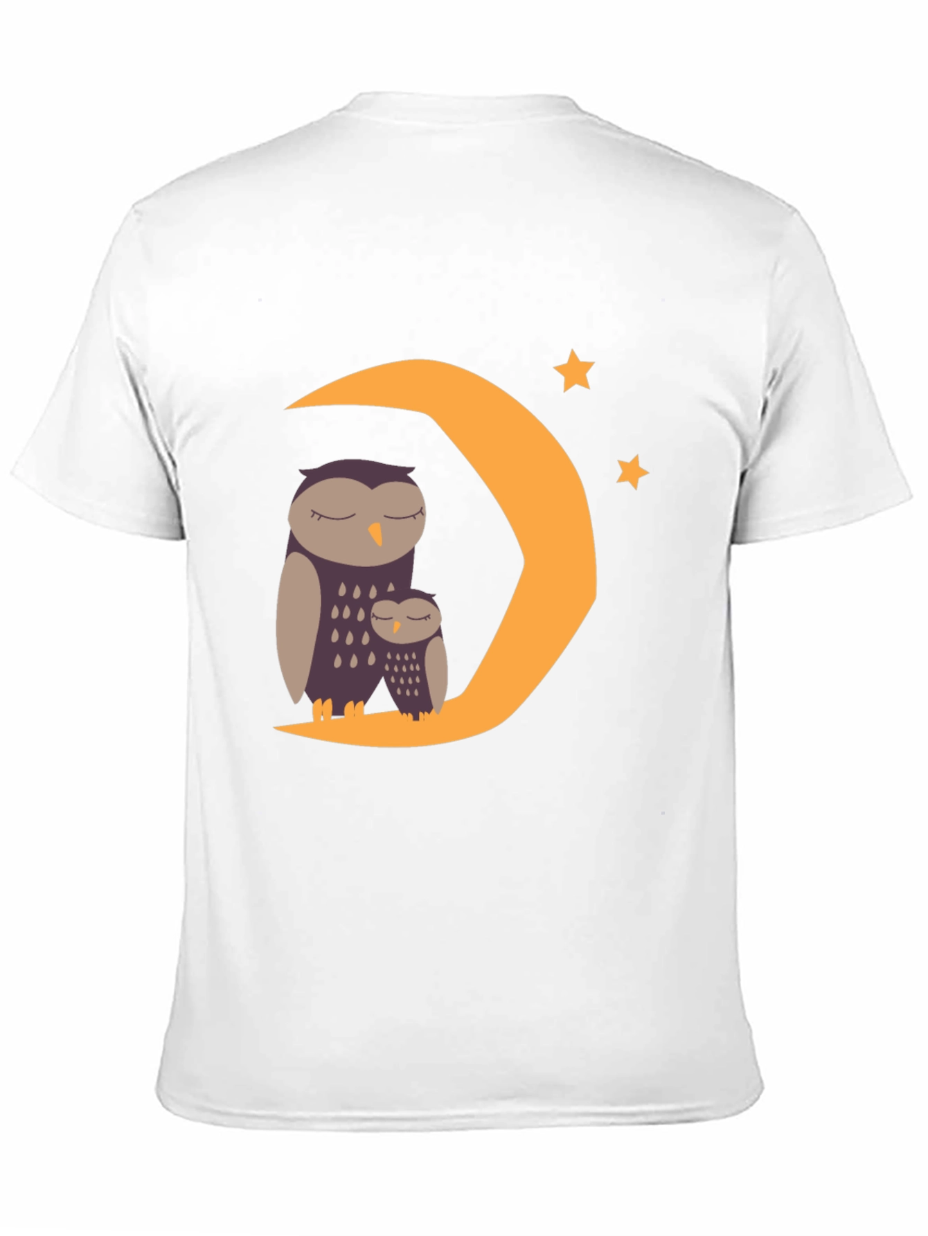 Sleepy Owl Moon Graphic Tee - Black