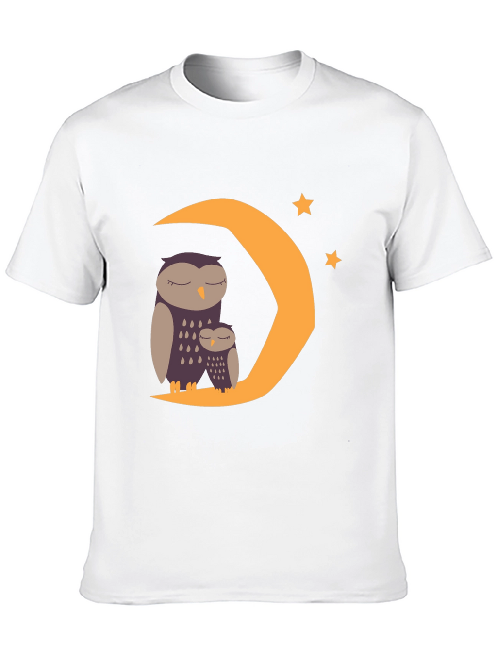 Sleepy Owl Moon Graphic Tee - Black