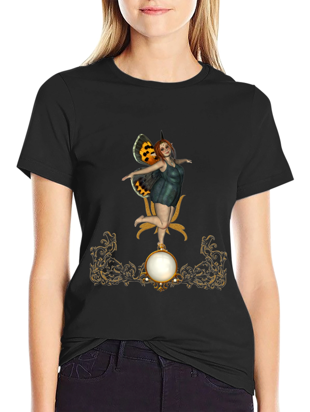 Fantasy Fairy Graphic T-Shirt - Unique Artistic Design