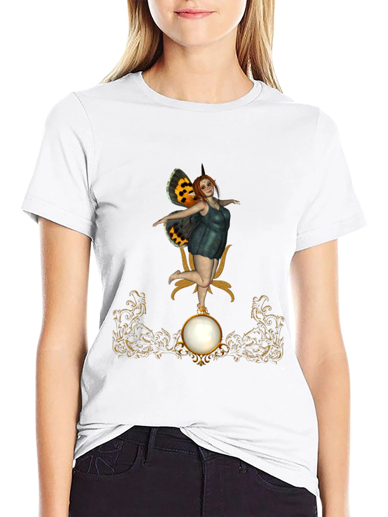 Fantasy Fairy Graphic T-Shirt - Unique Artistic Design