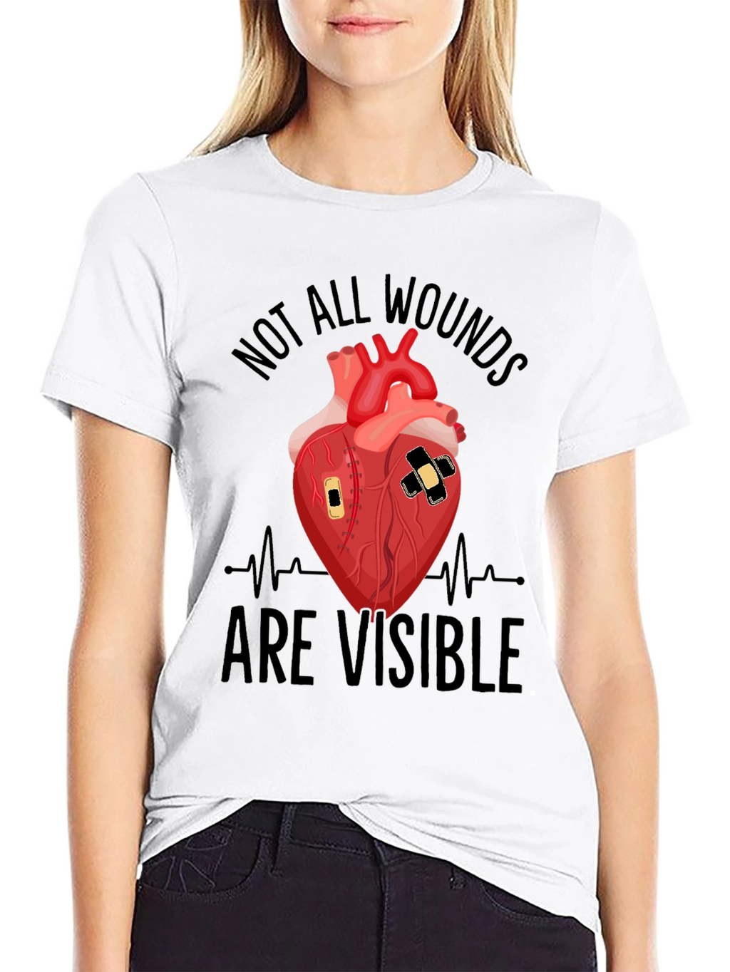 Wounded Heart Graphic T-Shirt - Unisex