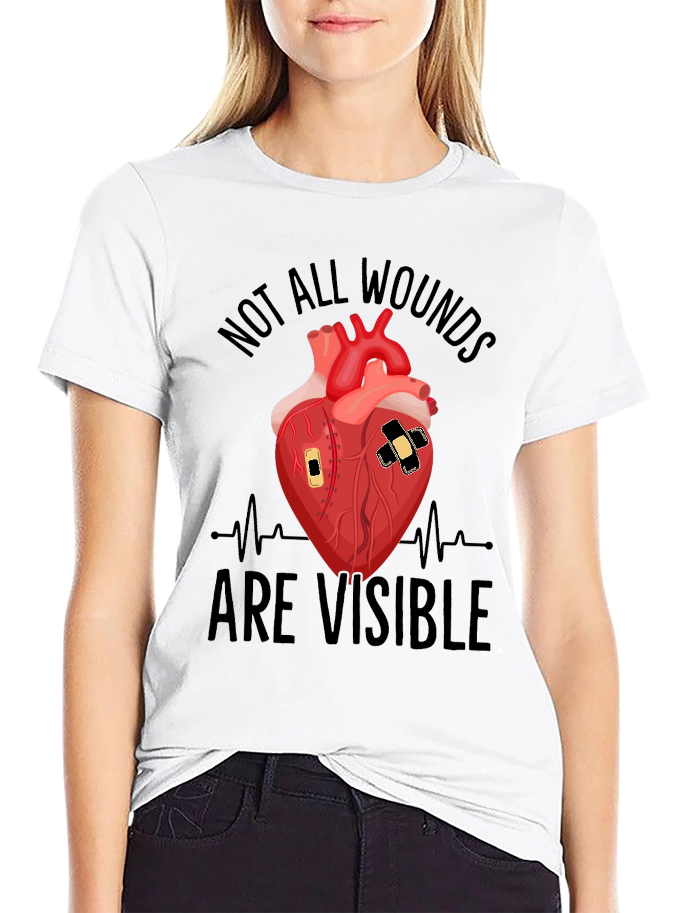 Wounded Heart Graphic T-Shirt - Unisex
