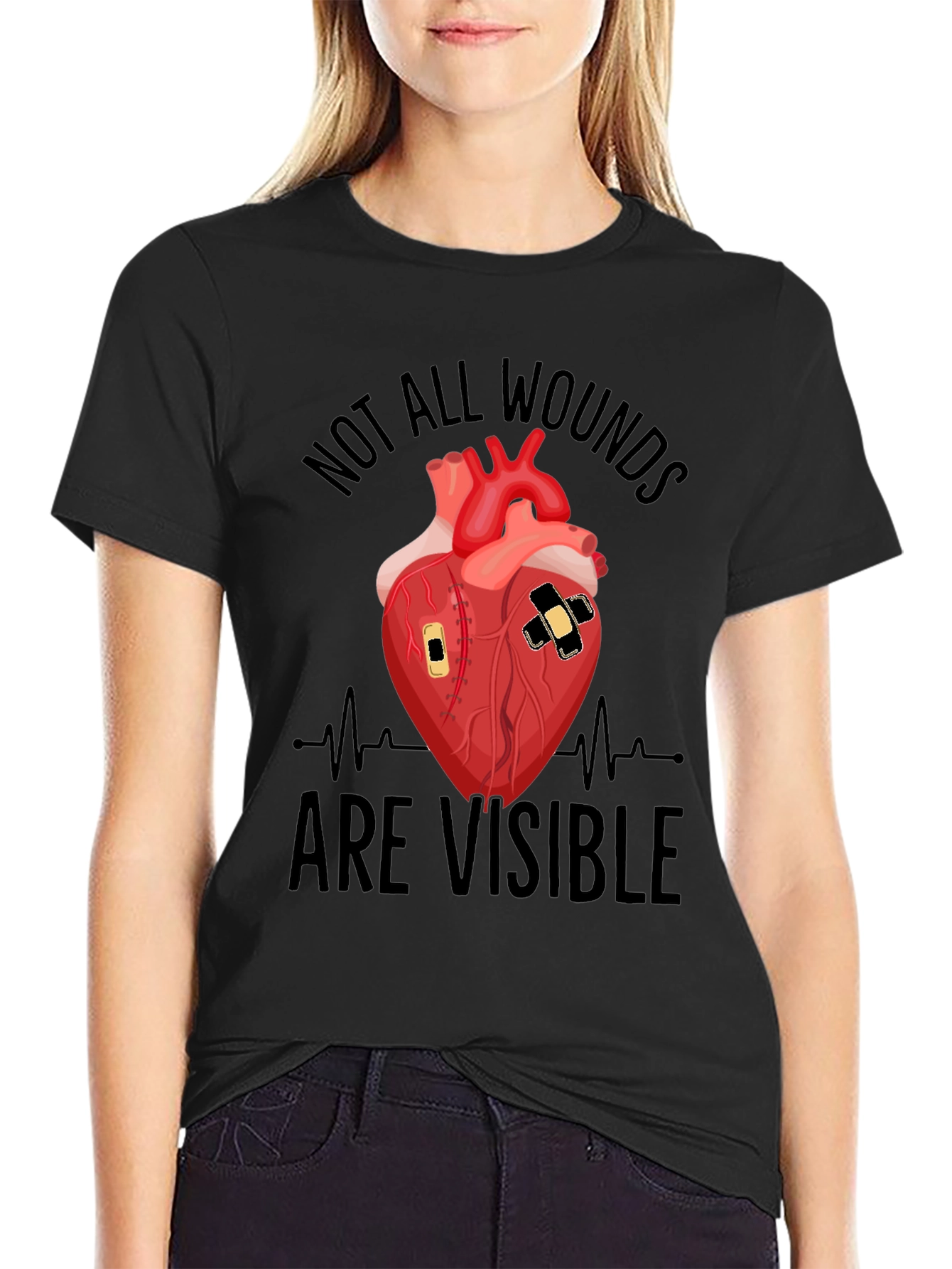Wounded Heart Graphic T-Shirt - Unisex
