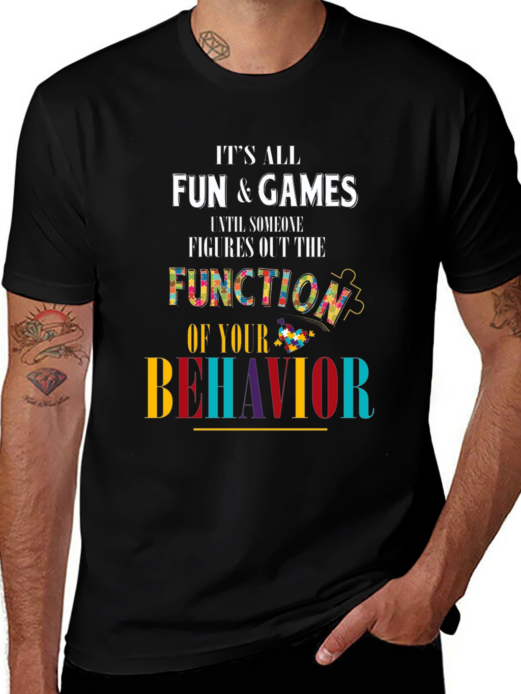 Autism Awareness T-Shirt Fun & Games Behavior