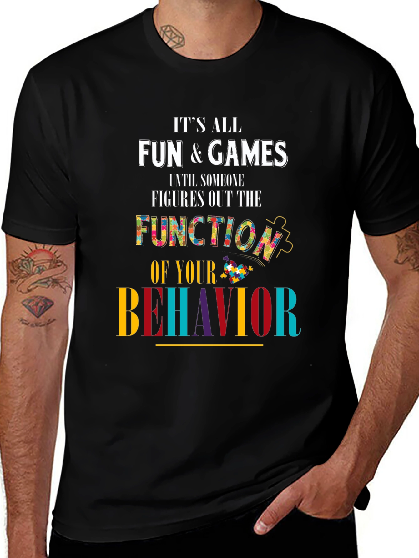 Autism Awareness T-Shirt Fun & Games Behavior