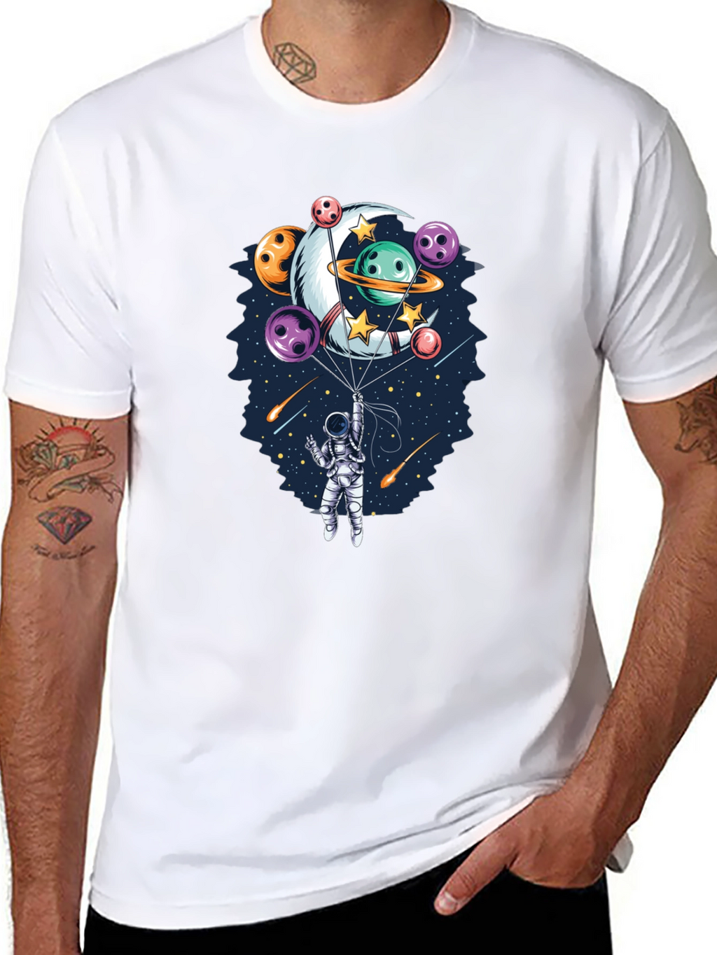 Astronaut Space Bowling T-Shirt