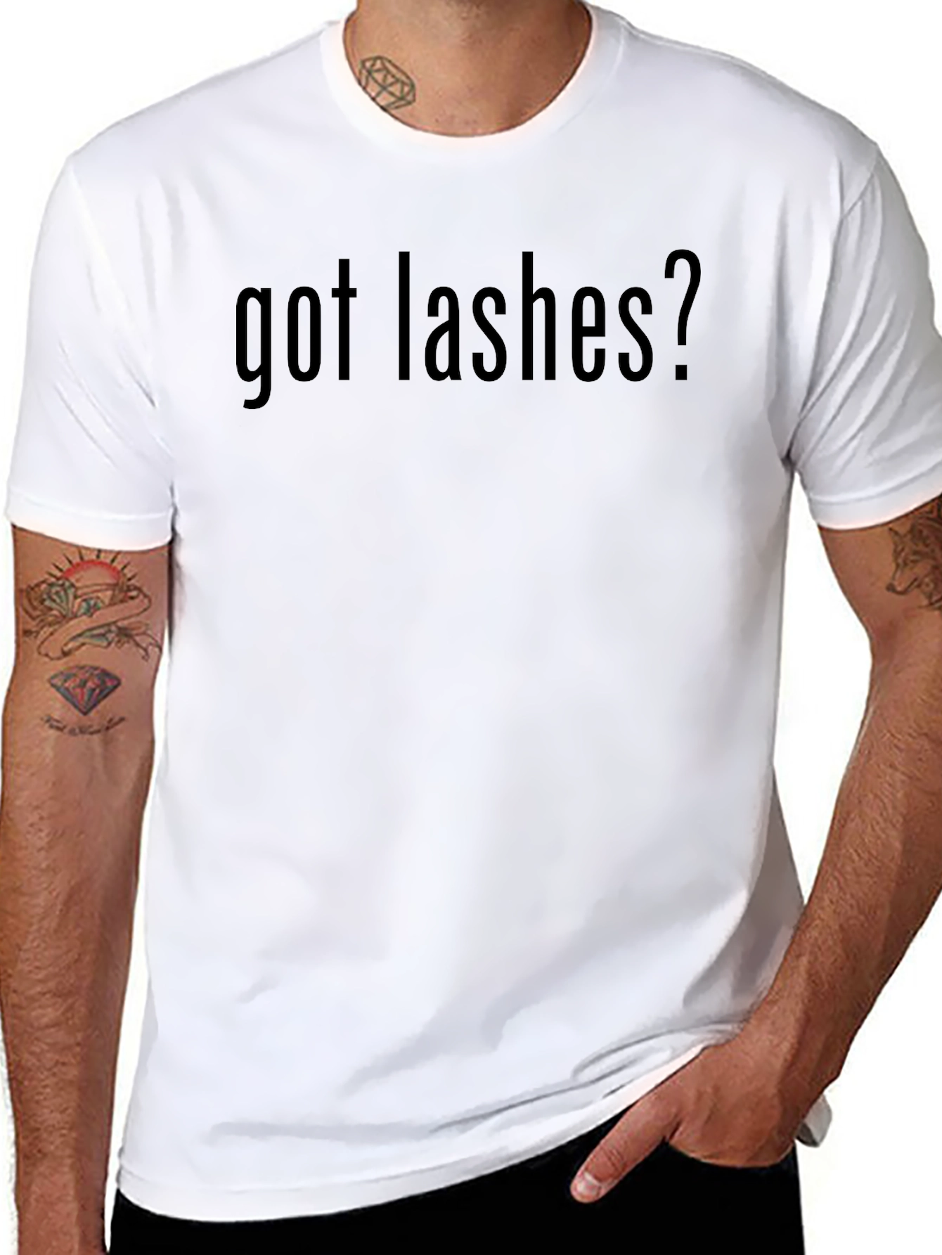 Got Lashes? Black Graphic T-Shirt for Women