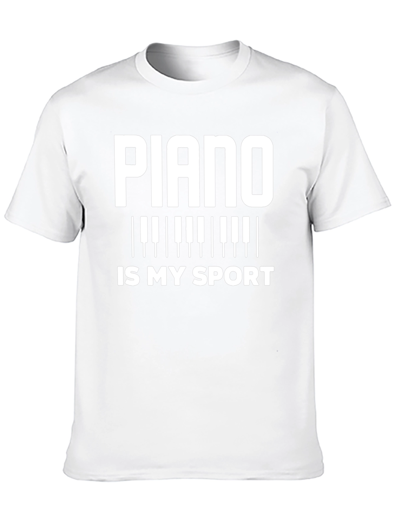 Piano is My Sport Black T-Shirt