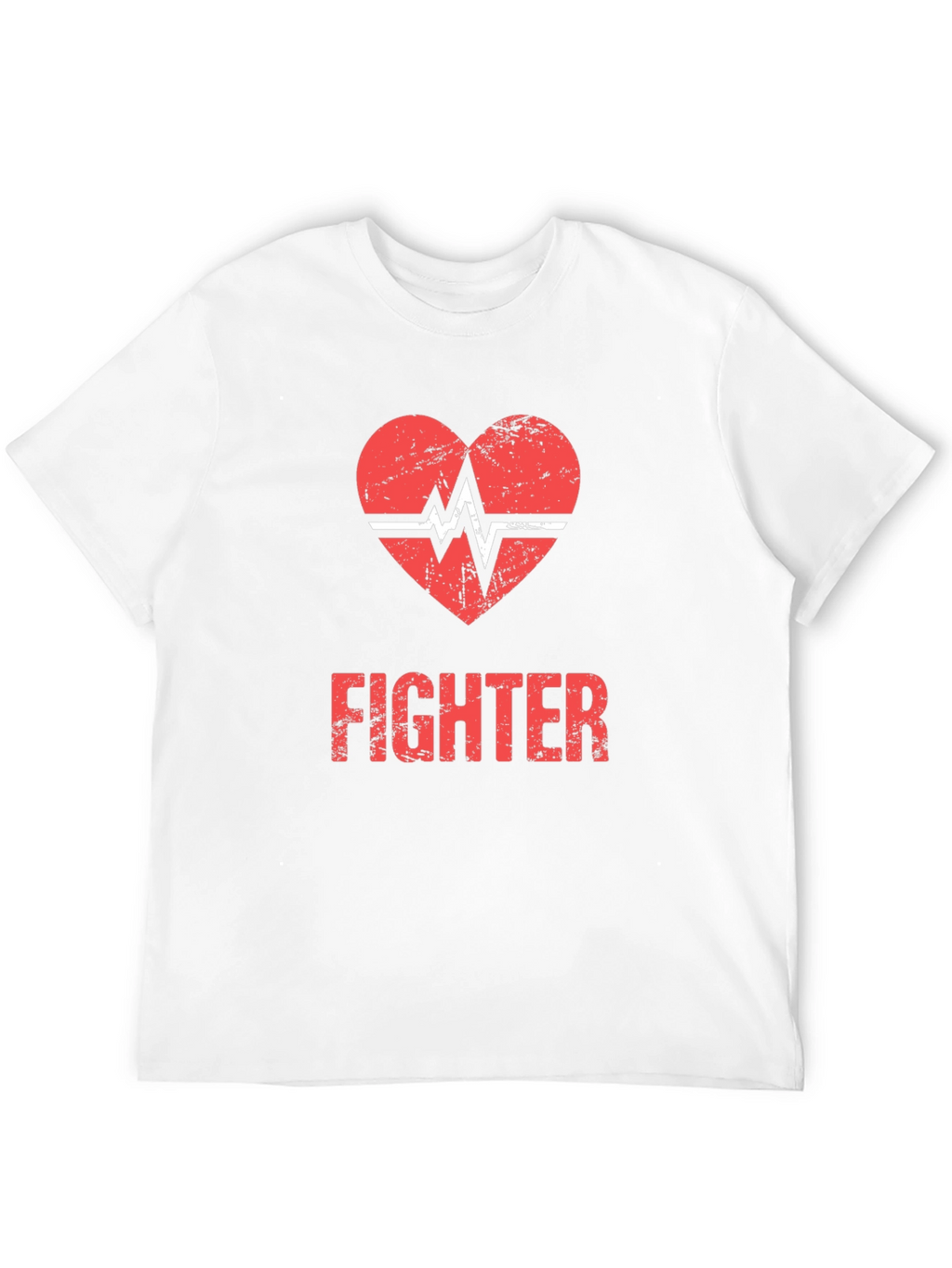 Fighter Heartbeat Graphic Tee - Stylish & Strong