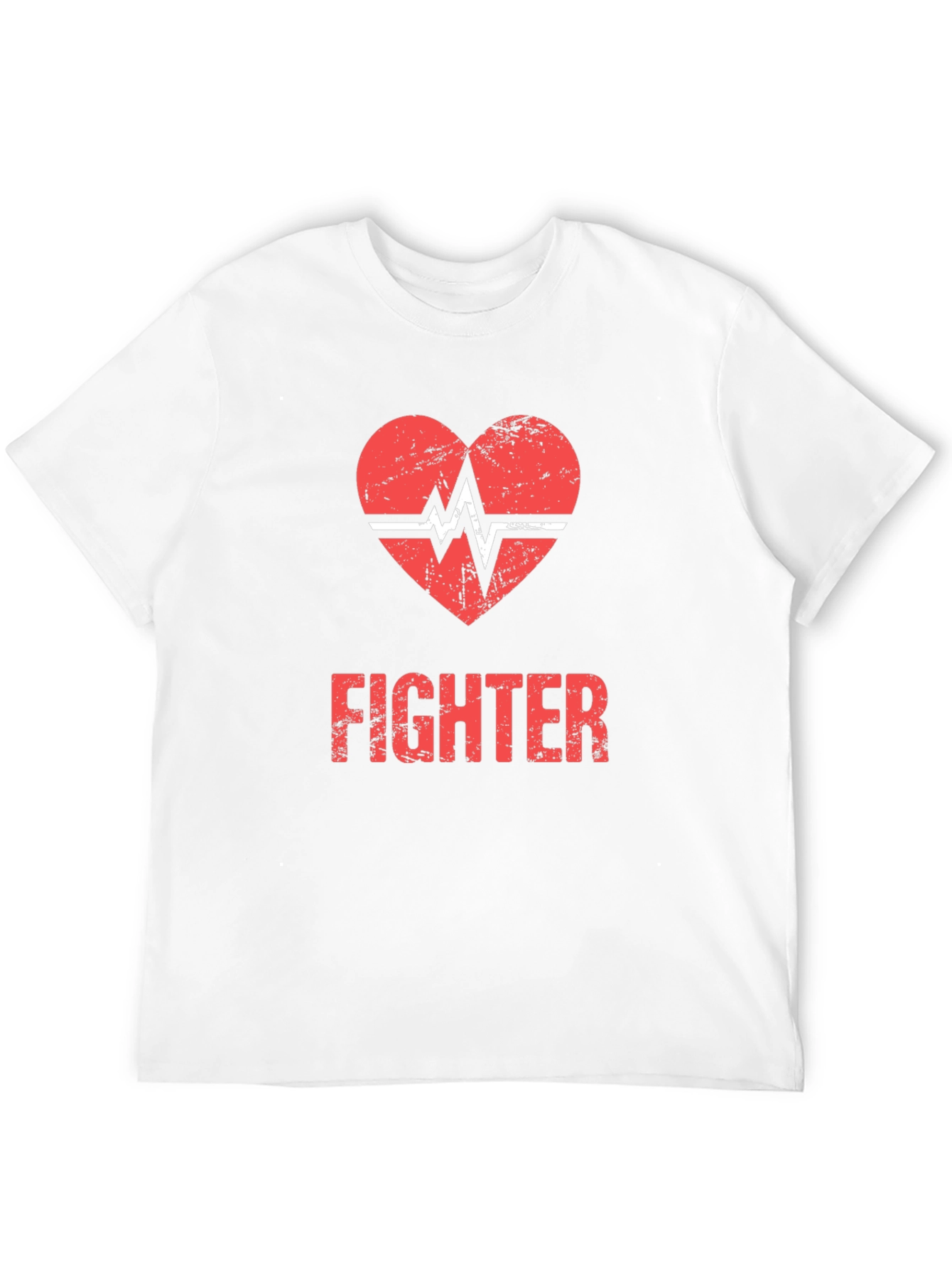 Fighter Heartbeat Graphic Tee - Stylish & Strong