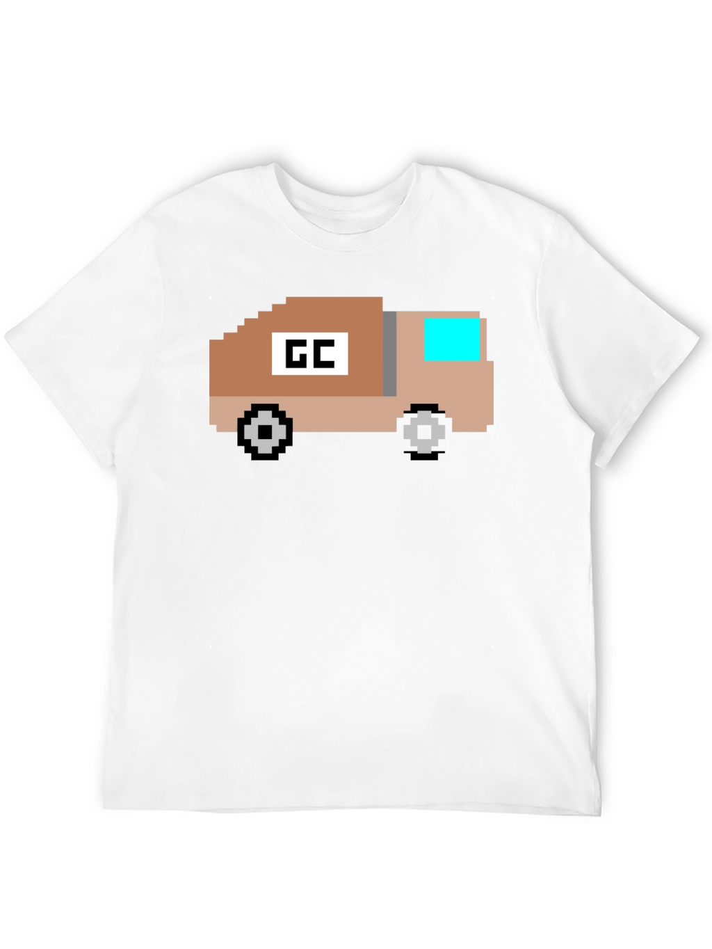 Retro Pixel Truck Graphic T-Shirt - Black