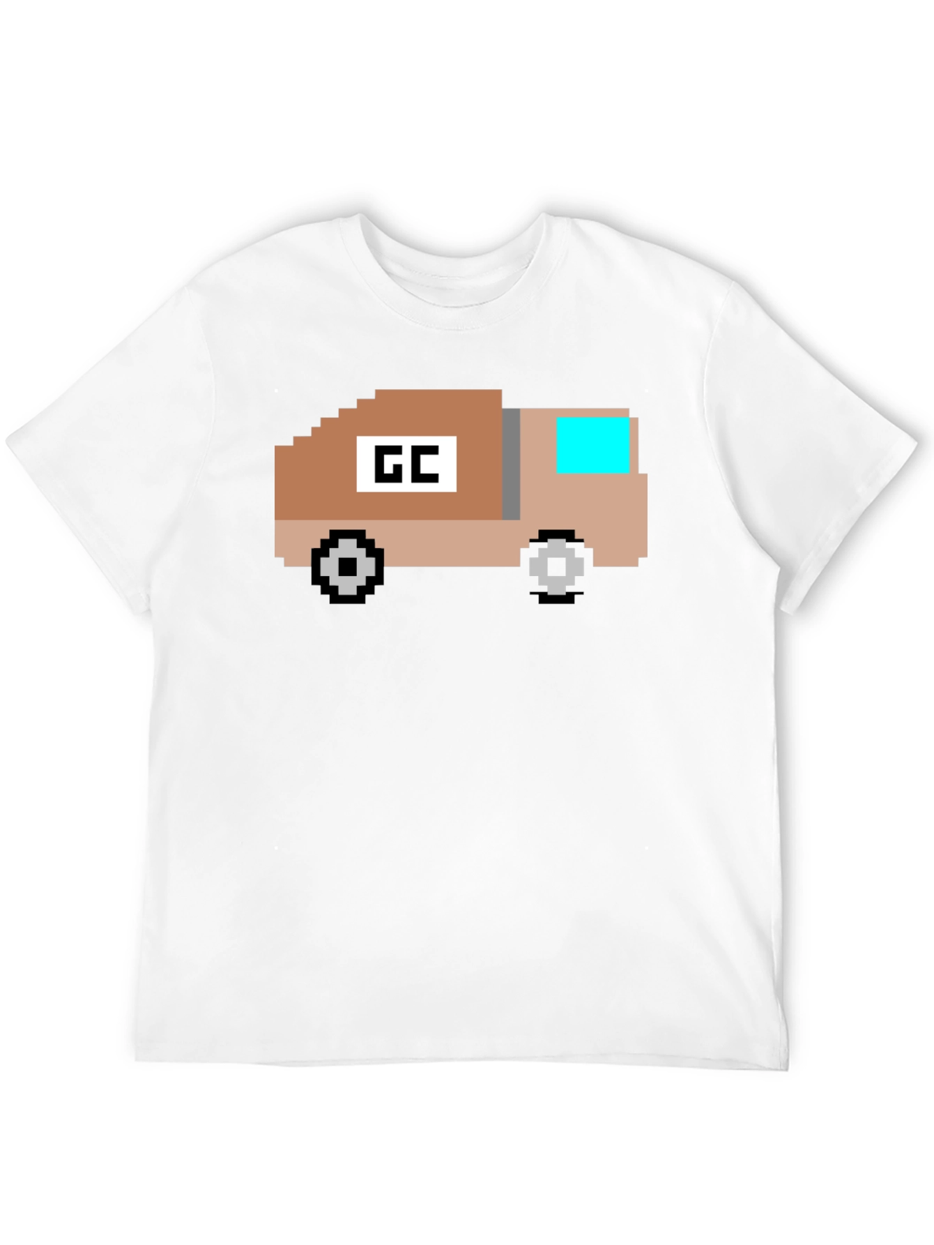 Retro Pixel Truck Graphic T-Shirt - Black