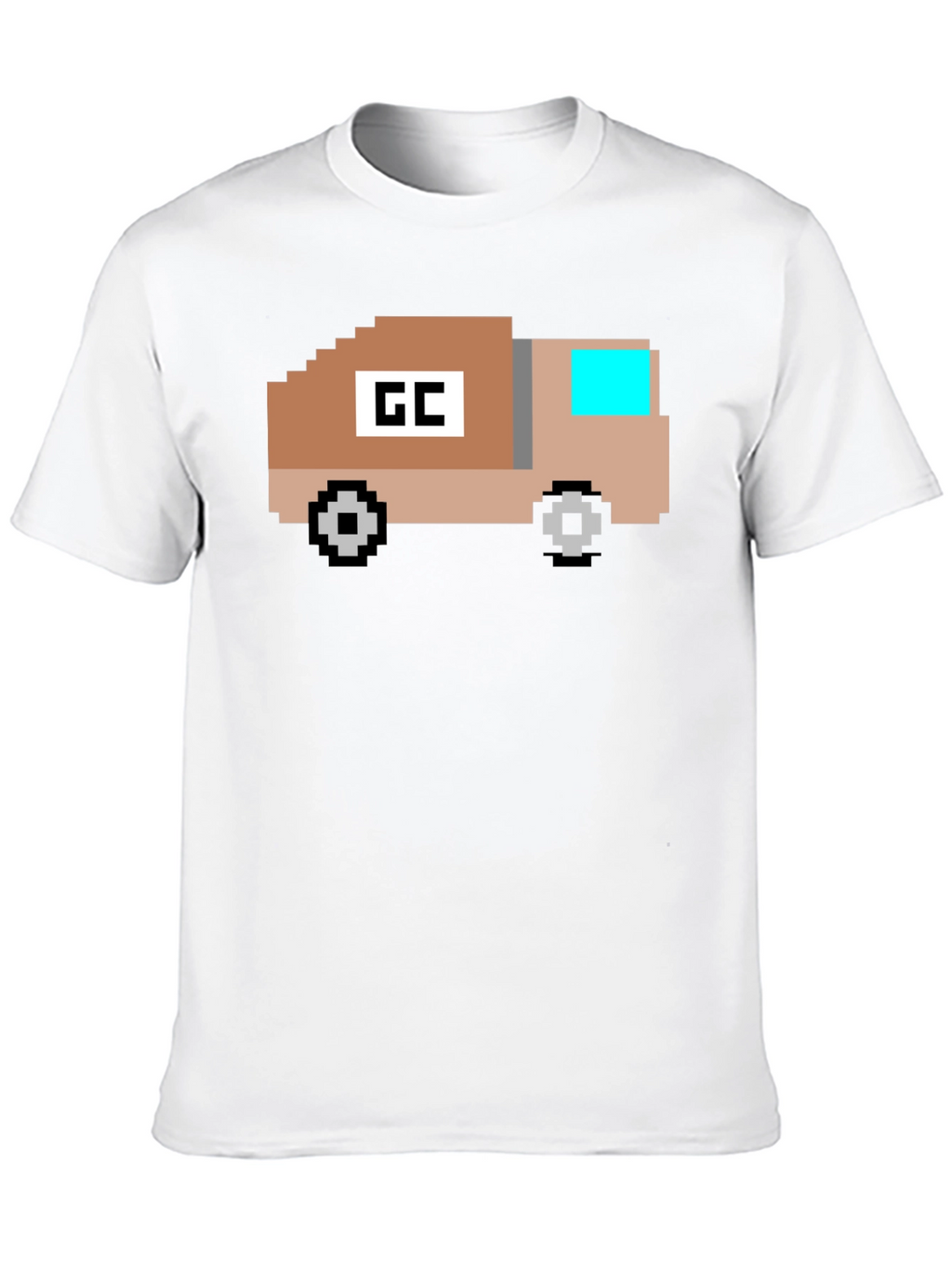 Retro Pixel Truck Graphic T-Shirt - Black