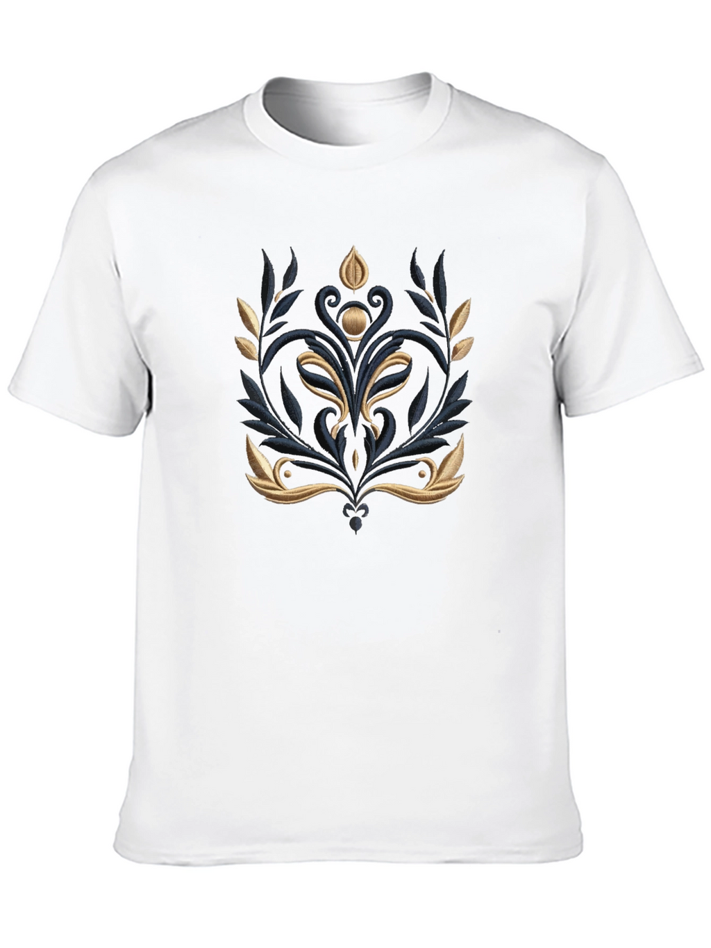Elegant Embroidered Floral T-Shirt
