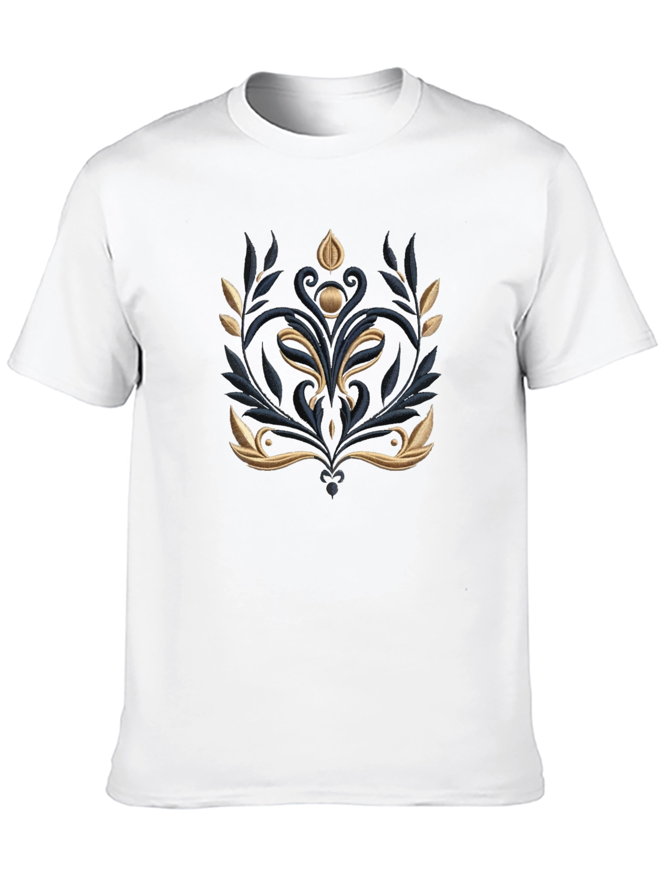 Elegant Embroidered Floral T-Shirt