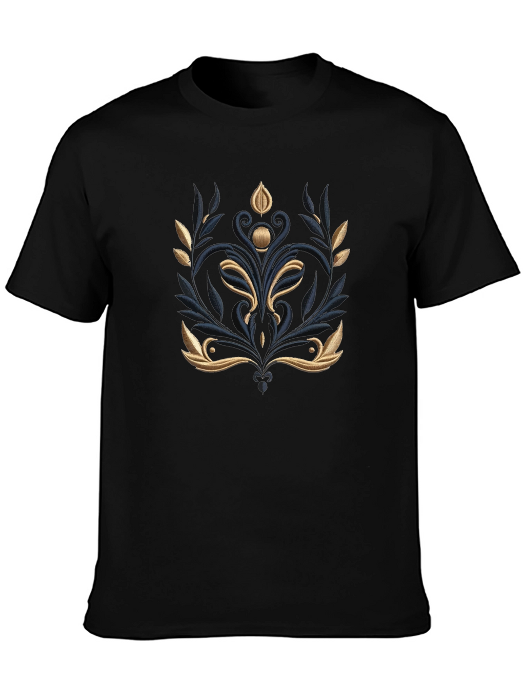 Elegant Embroidered Floral T-Shirt