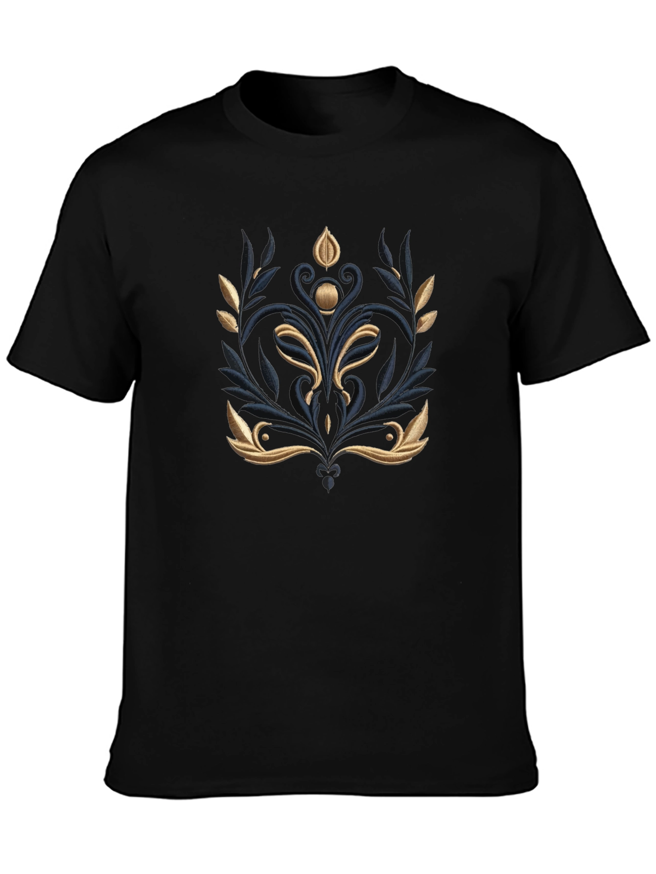 Elegant Embroidered Floral T-Shirt