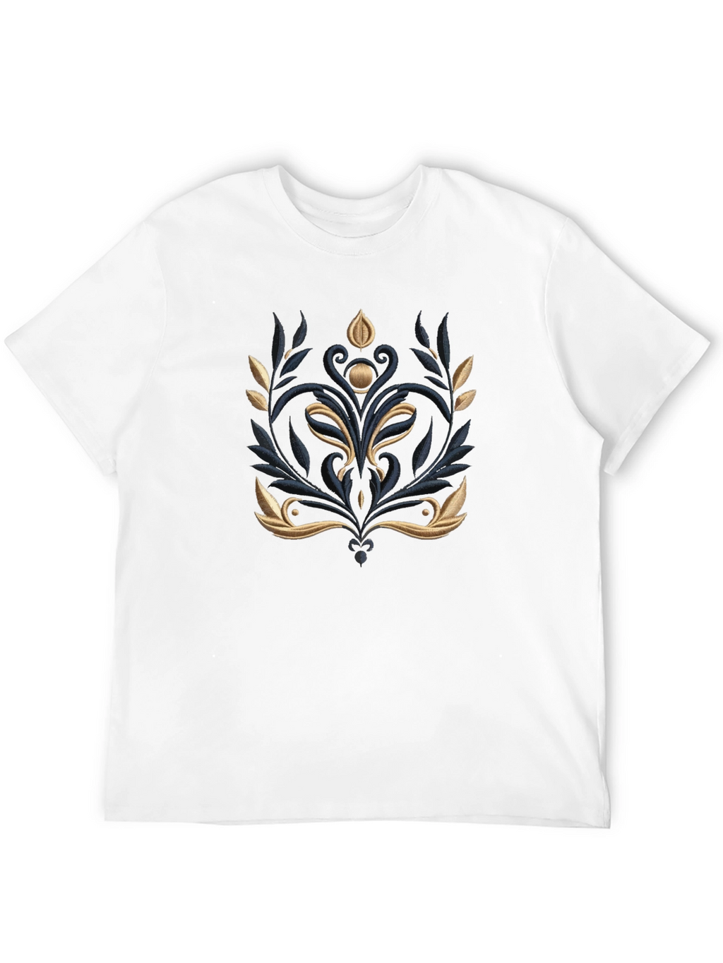 Elegant Embroidered Floral T-Shirt