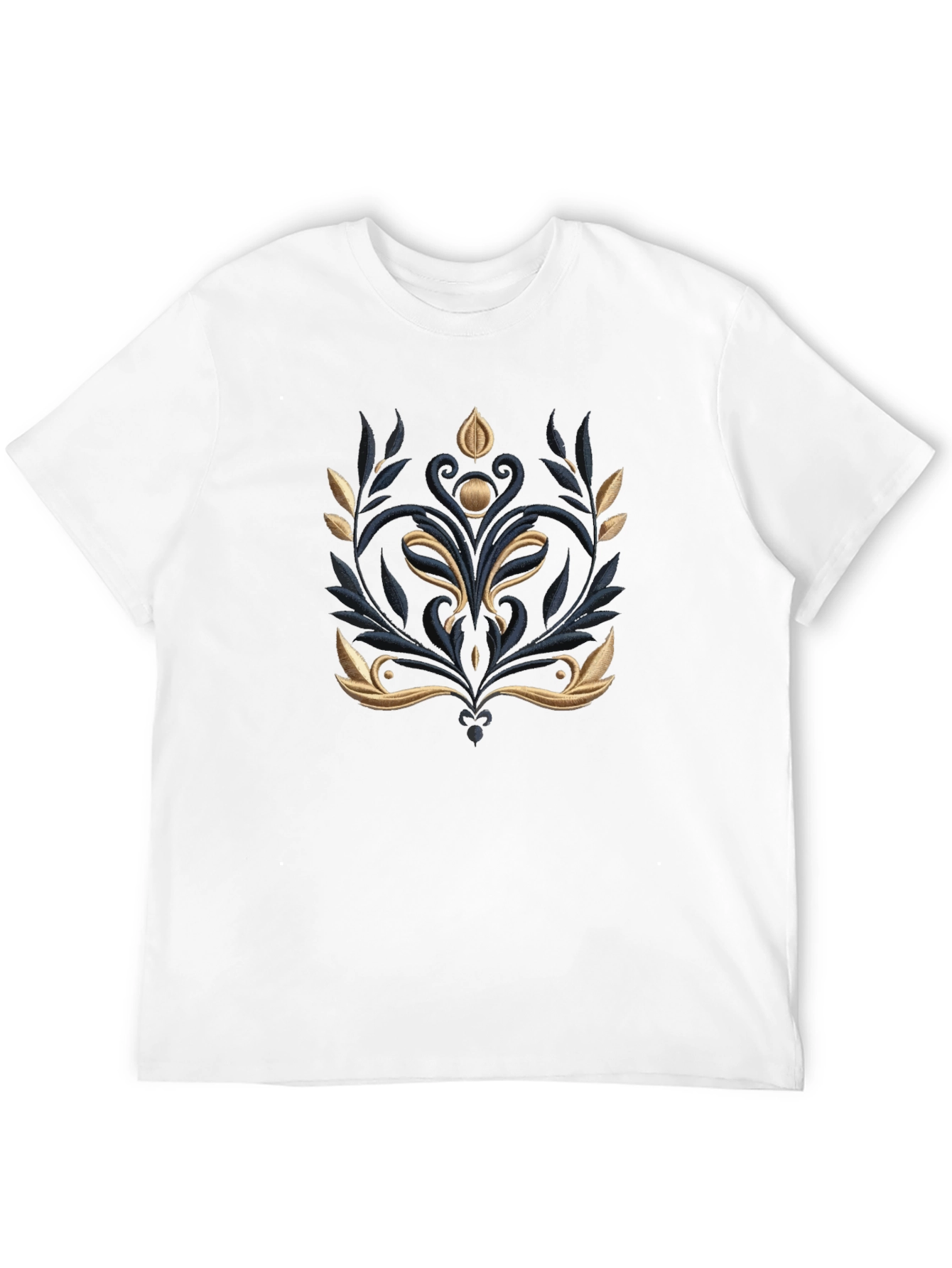Elegant Embroidered Floral T-Shirt