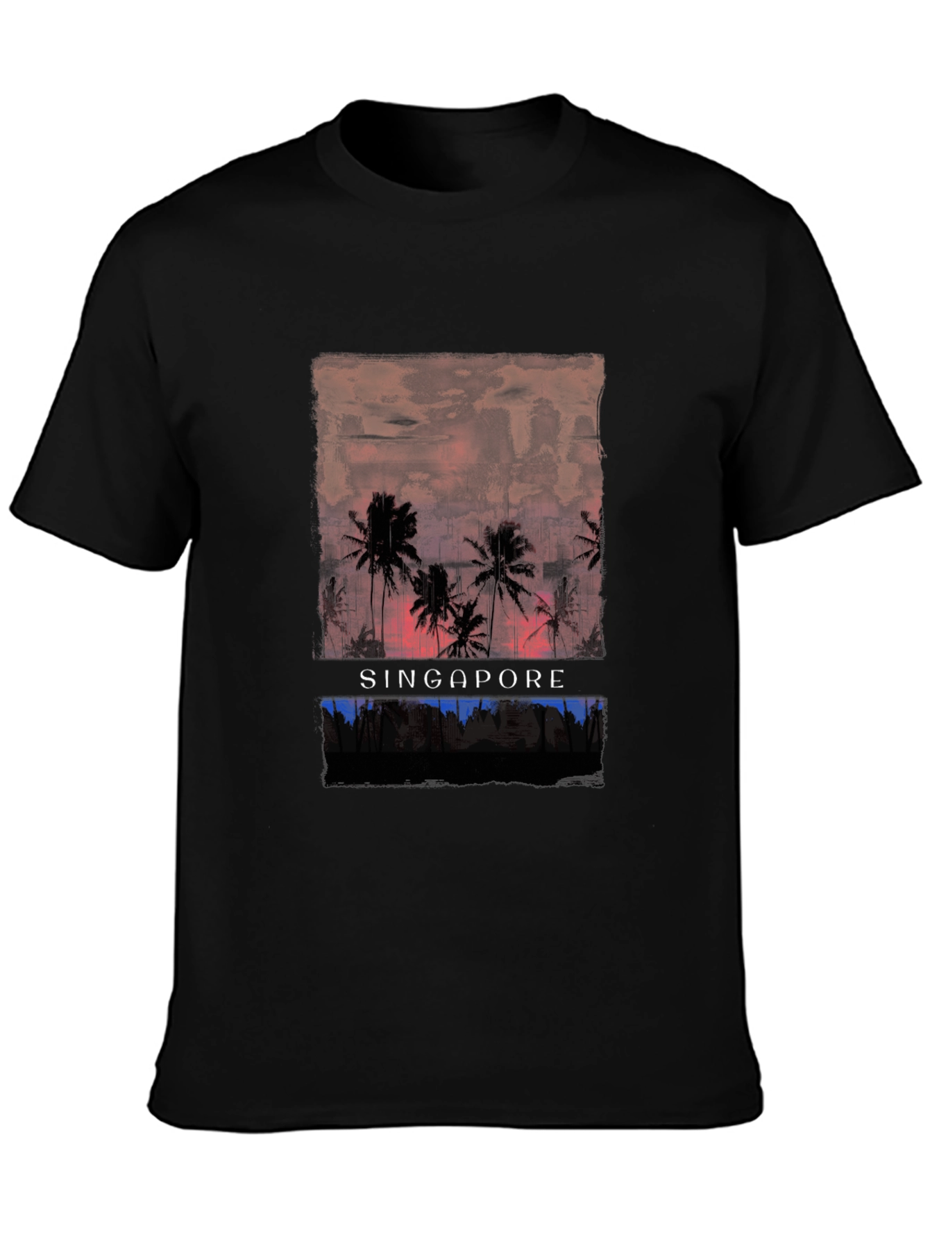 Singapore Sunset Graphic T-Shirt