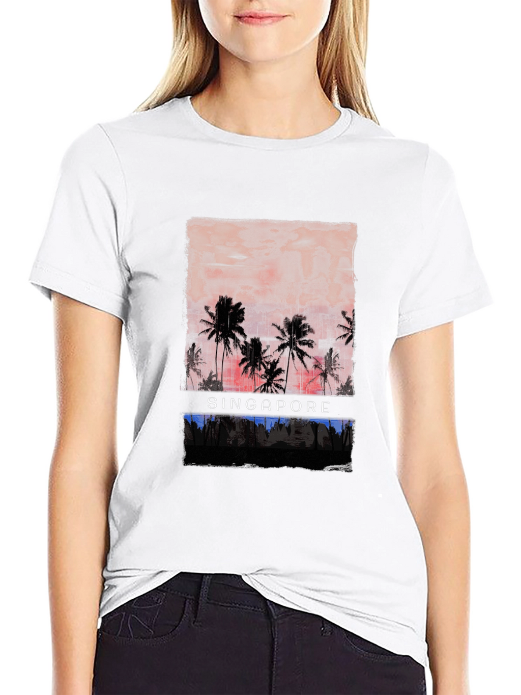 Singapore Sunset Graphic T-Shirt
