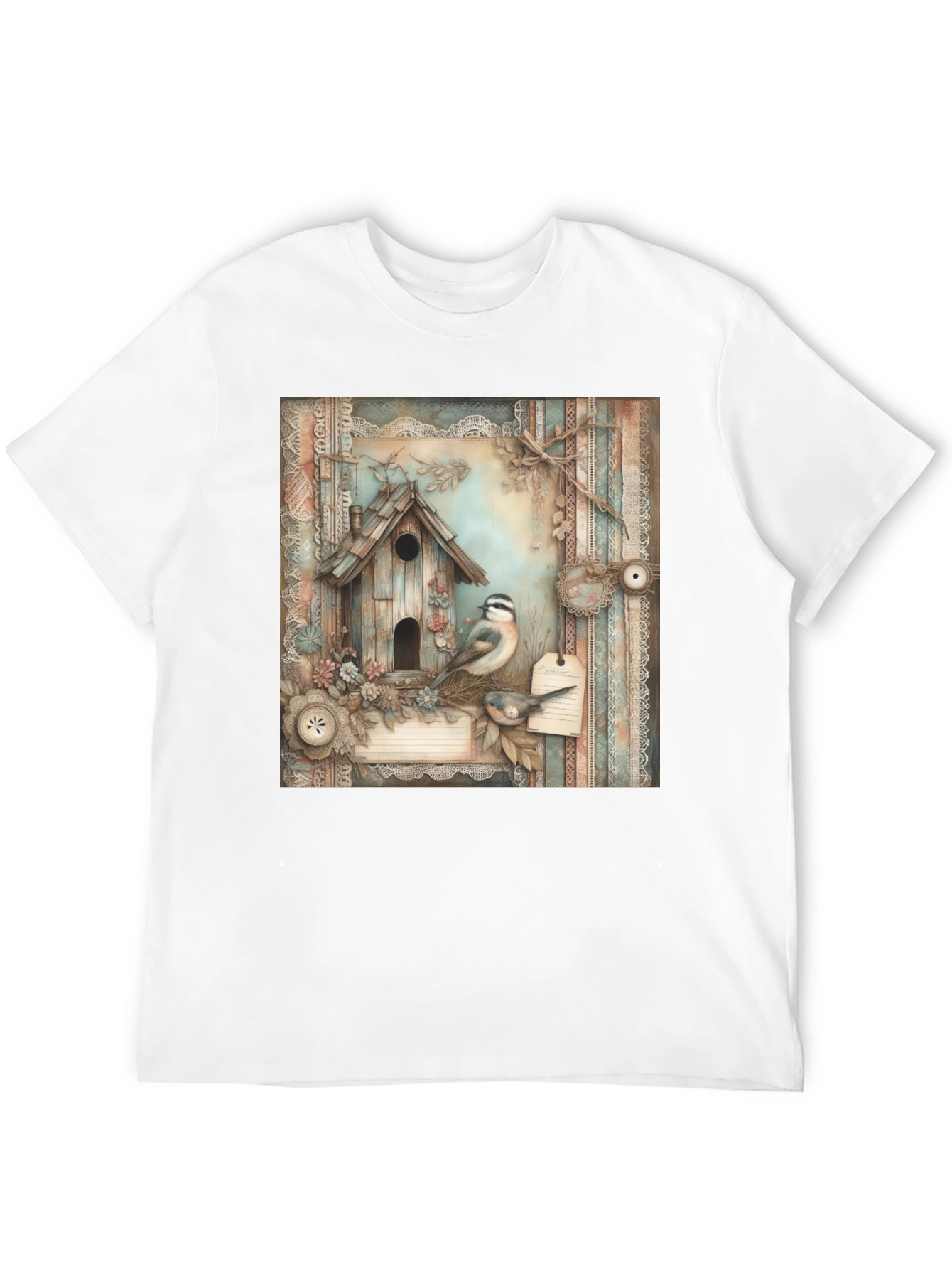 Rustic Birdhouse & Bird T-Shirt