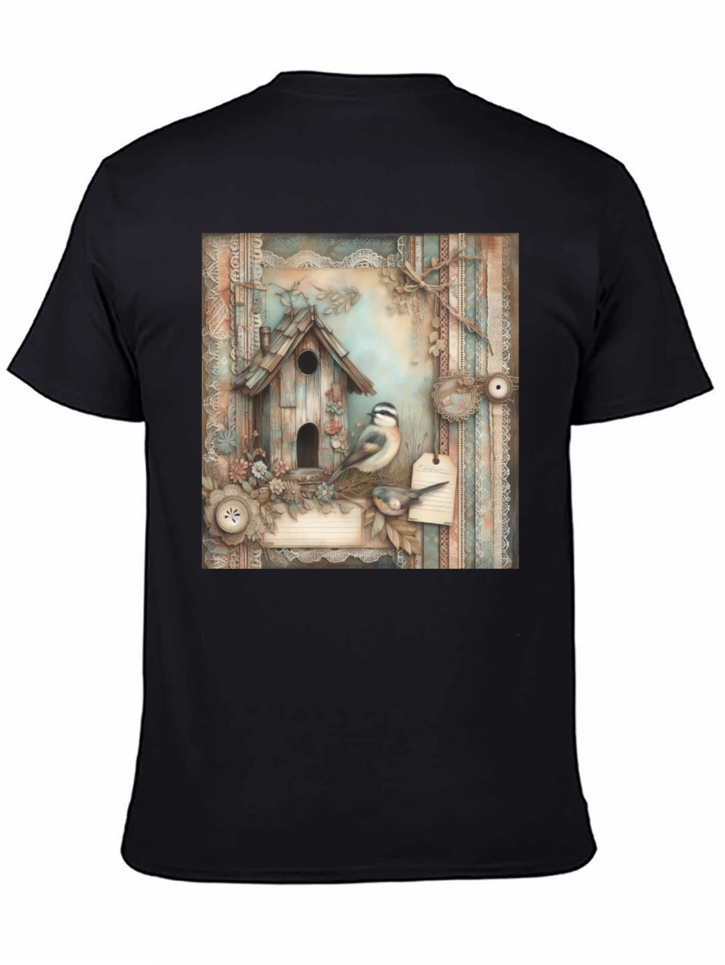 Rustic Birdhouse & Bird T-Shirt