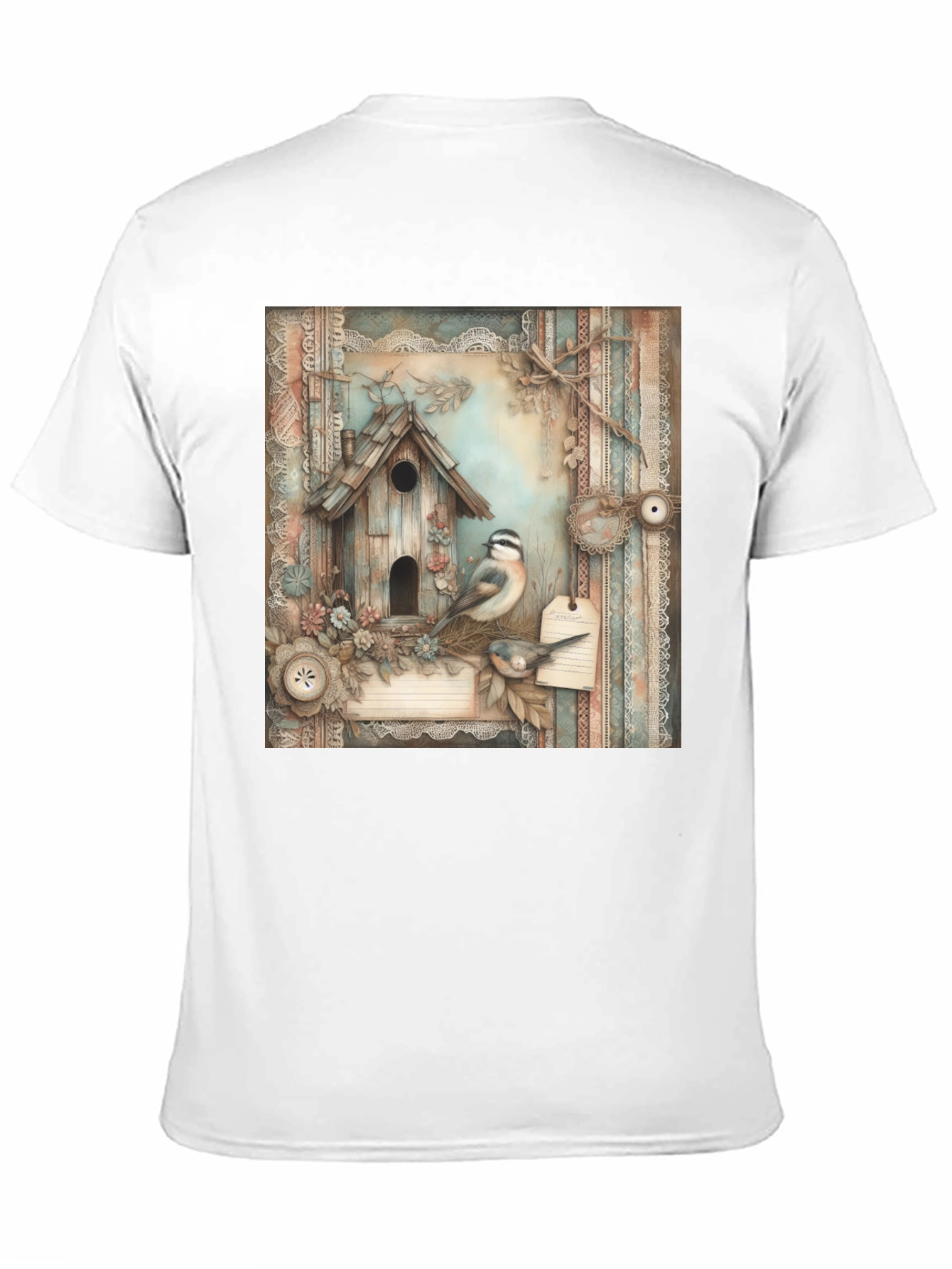 Rustic Birdhouse & Bird T-Shirt
