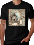 Rustic Birdhouse & Bird T-Shirt