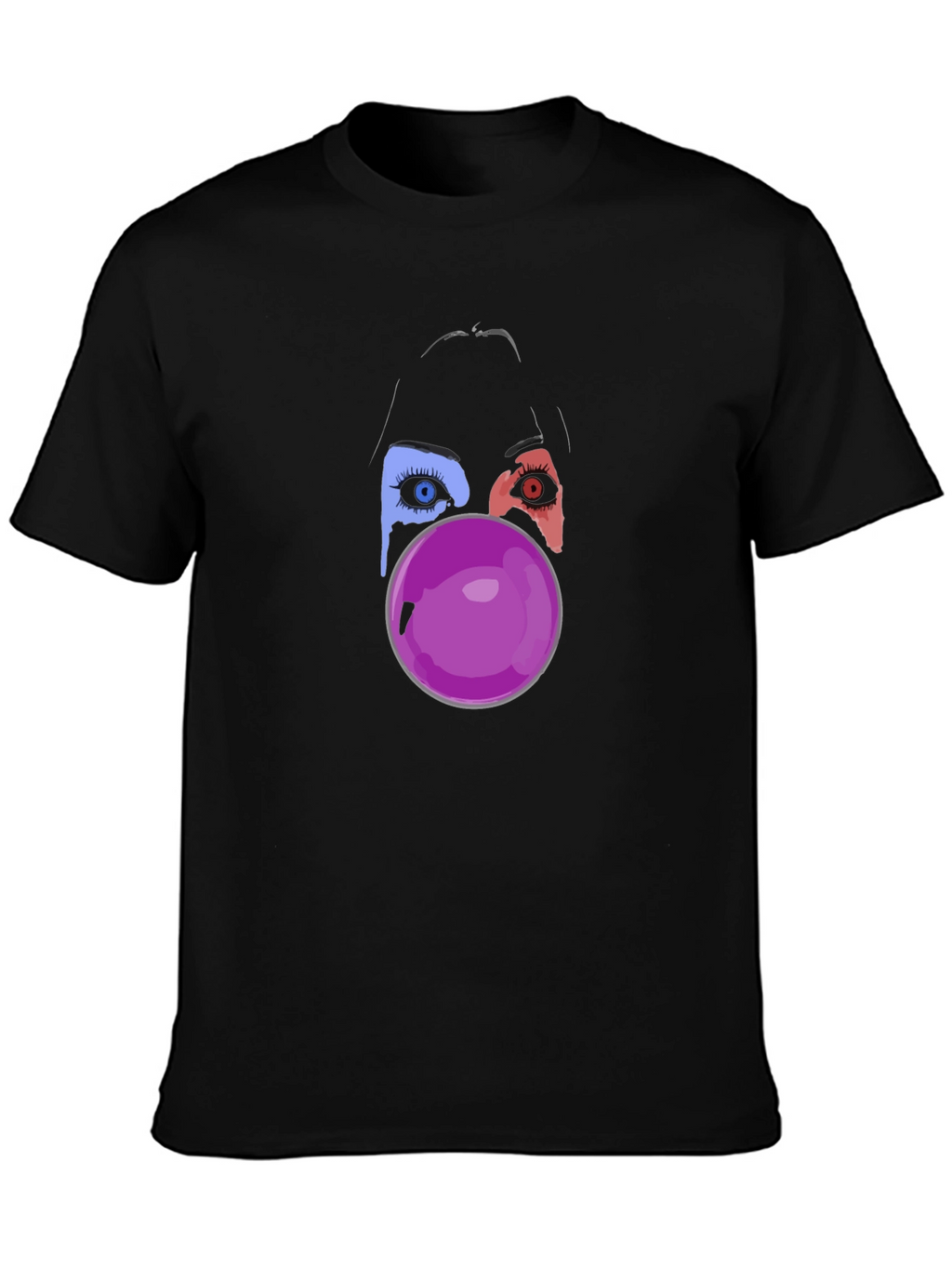Eye See You Bubble Gum Black Tee