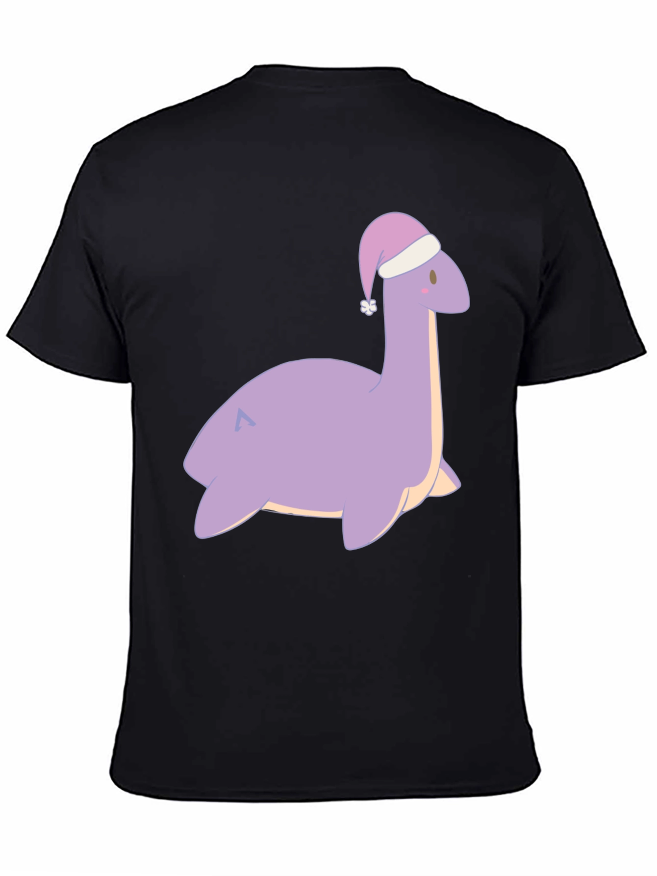 Cute Nessie Santa Hat Graphic T-Shirt