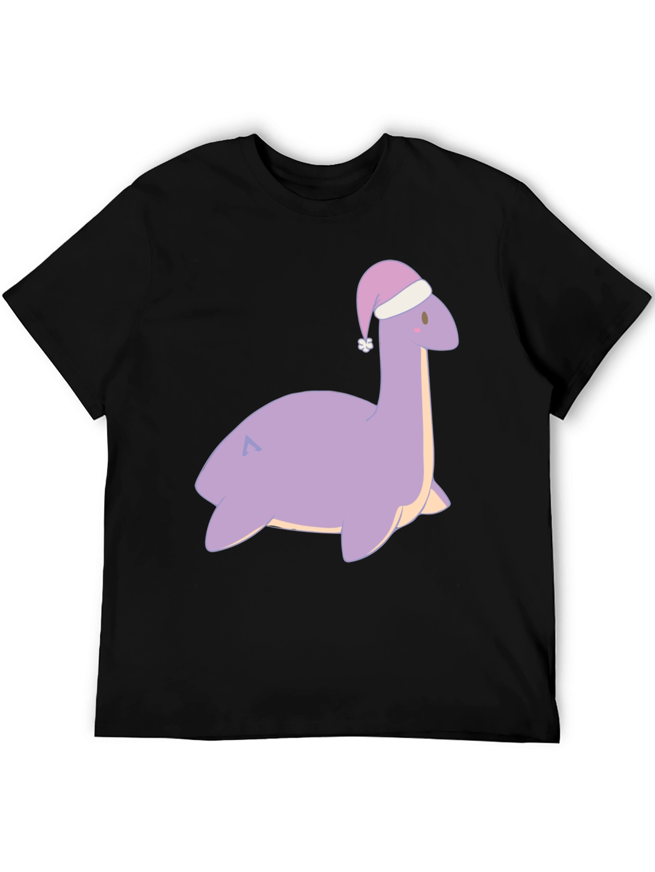 Cute Nessie Santa Hat Graphic T-Shirt