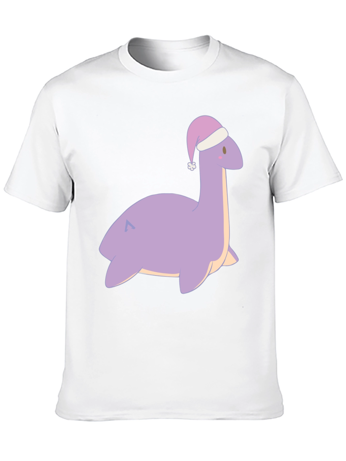 Cute Nessie Santa Hat Graphic T-Shirt