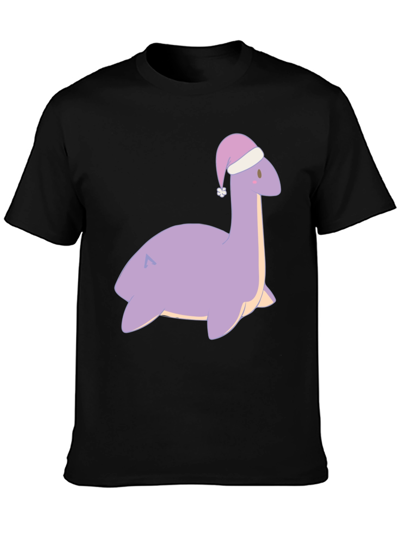Cute Nessie Santa Hat Graphic T-Shirt