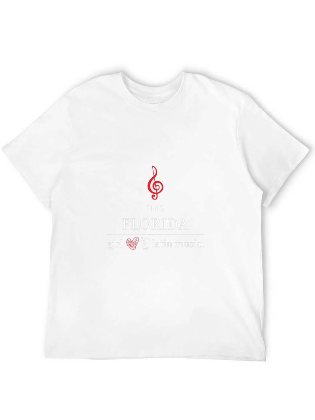 Florida Girl Loves Latin Music Black Graphic T-Shirt