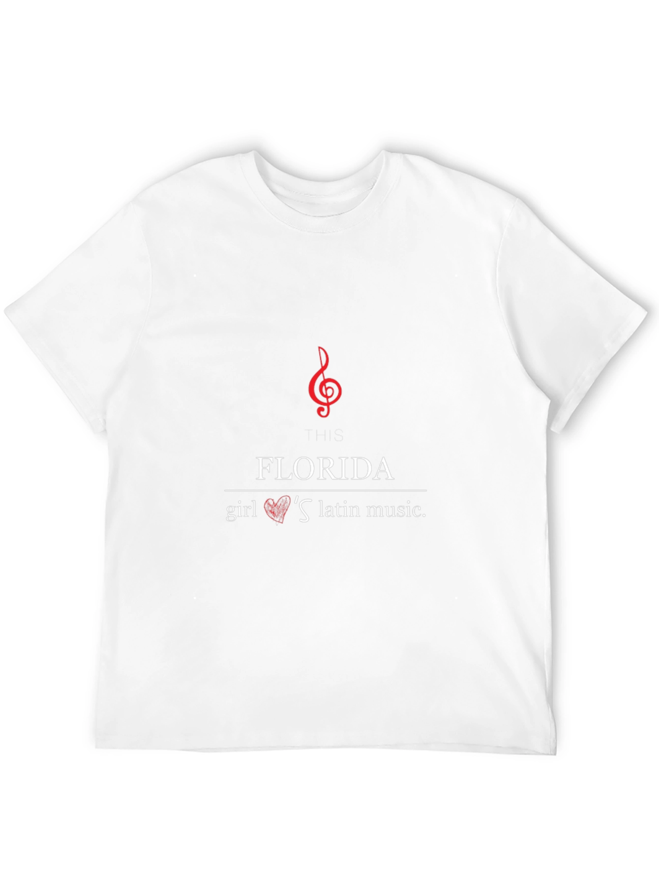 Florida Girl Loves Latin Music Black Graphic T-Shirt