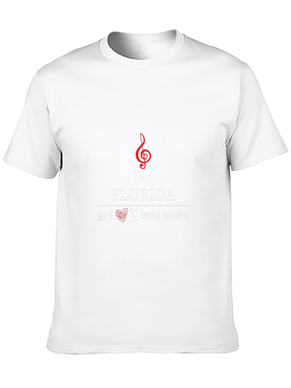 Florida Girl Loves Latin Music Black Graphic T-Shirt