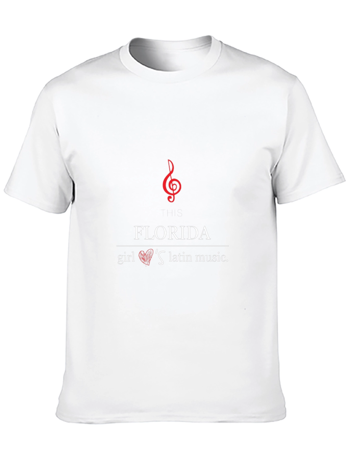 Florida Girl Loves Latin Music Black Graphic T-Shirt