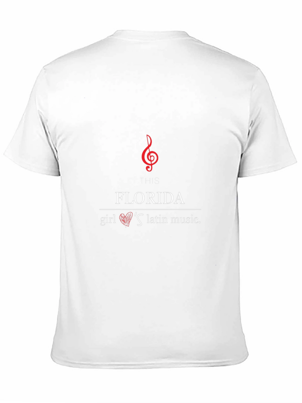 Florida Girl Loves Latin Music Black Graphic T-Shirt