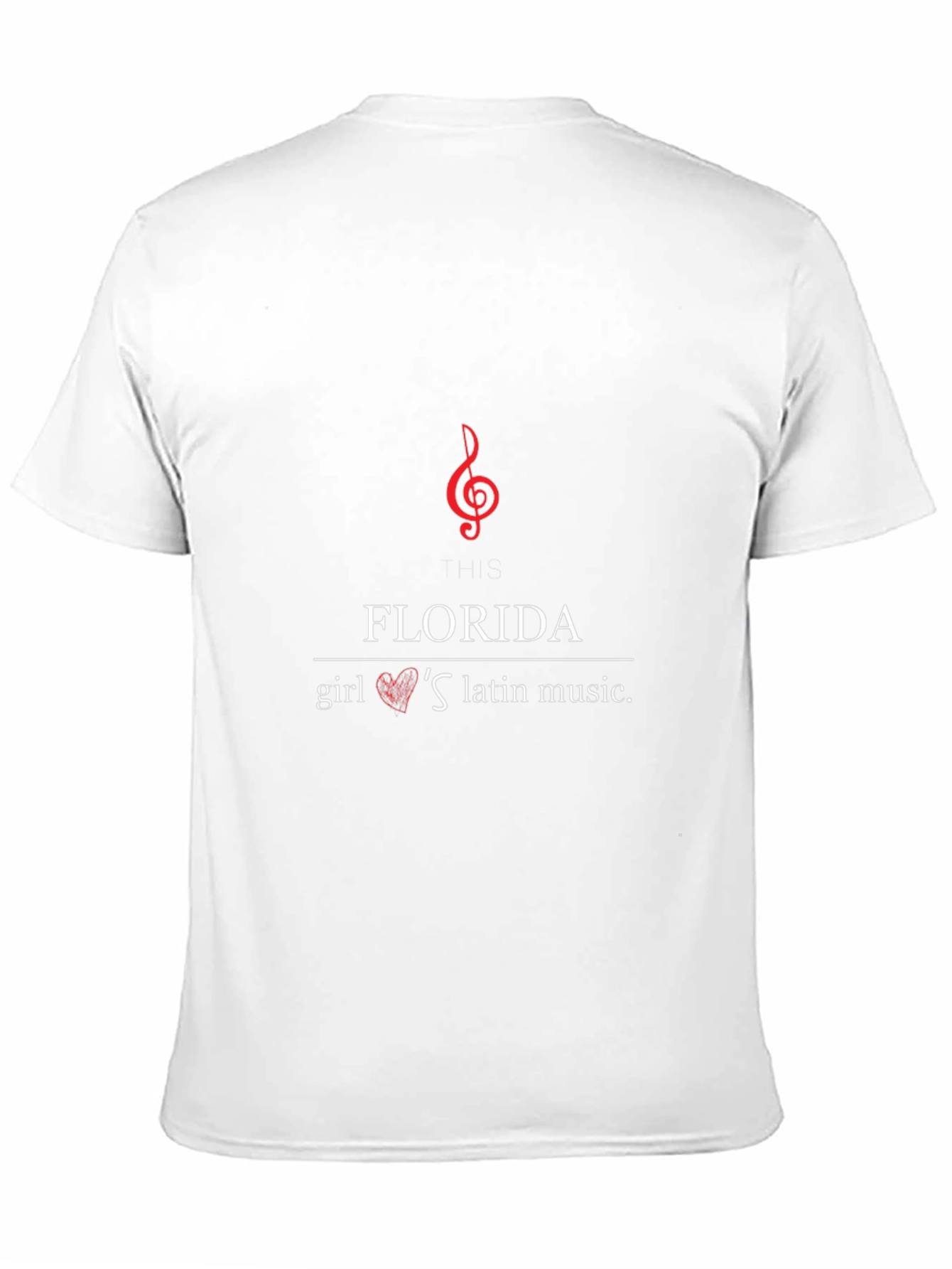 Florida Girl Loves Latin Music Black Graphic T-Shirt
