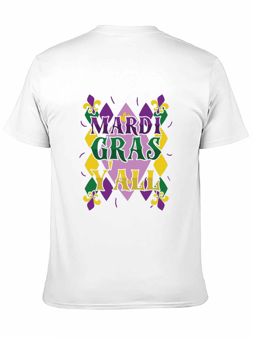 Mardi Gras Yall T-Shirt - Mens Black Tee
