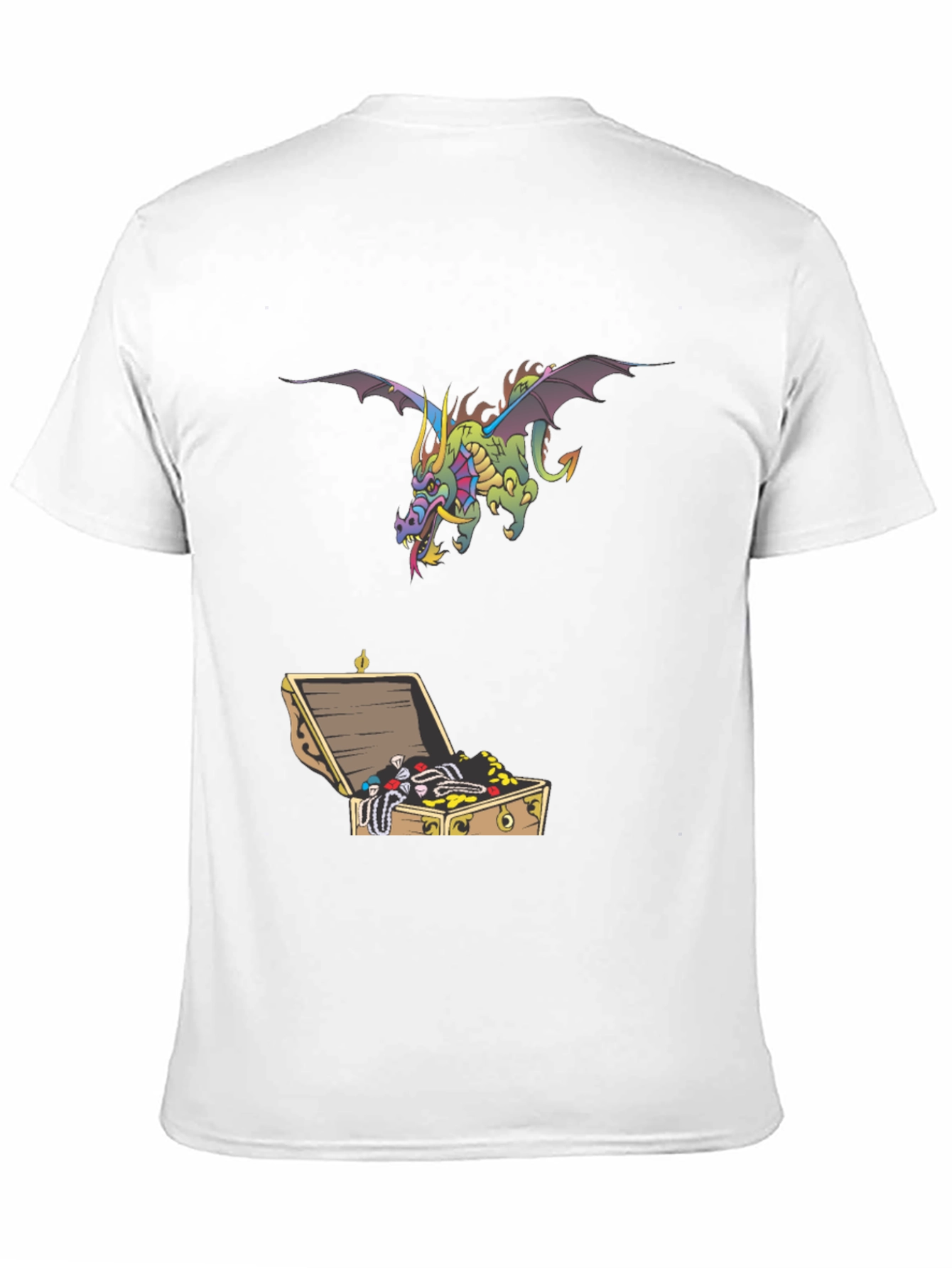 Dragon & Treasure Chest Graphic Tee