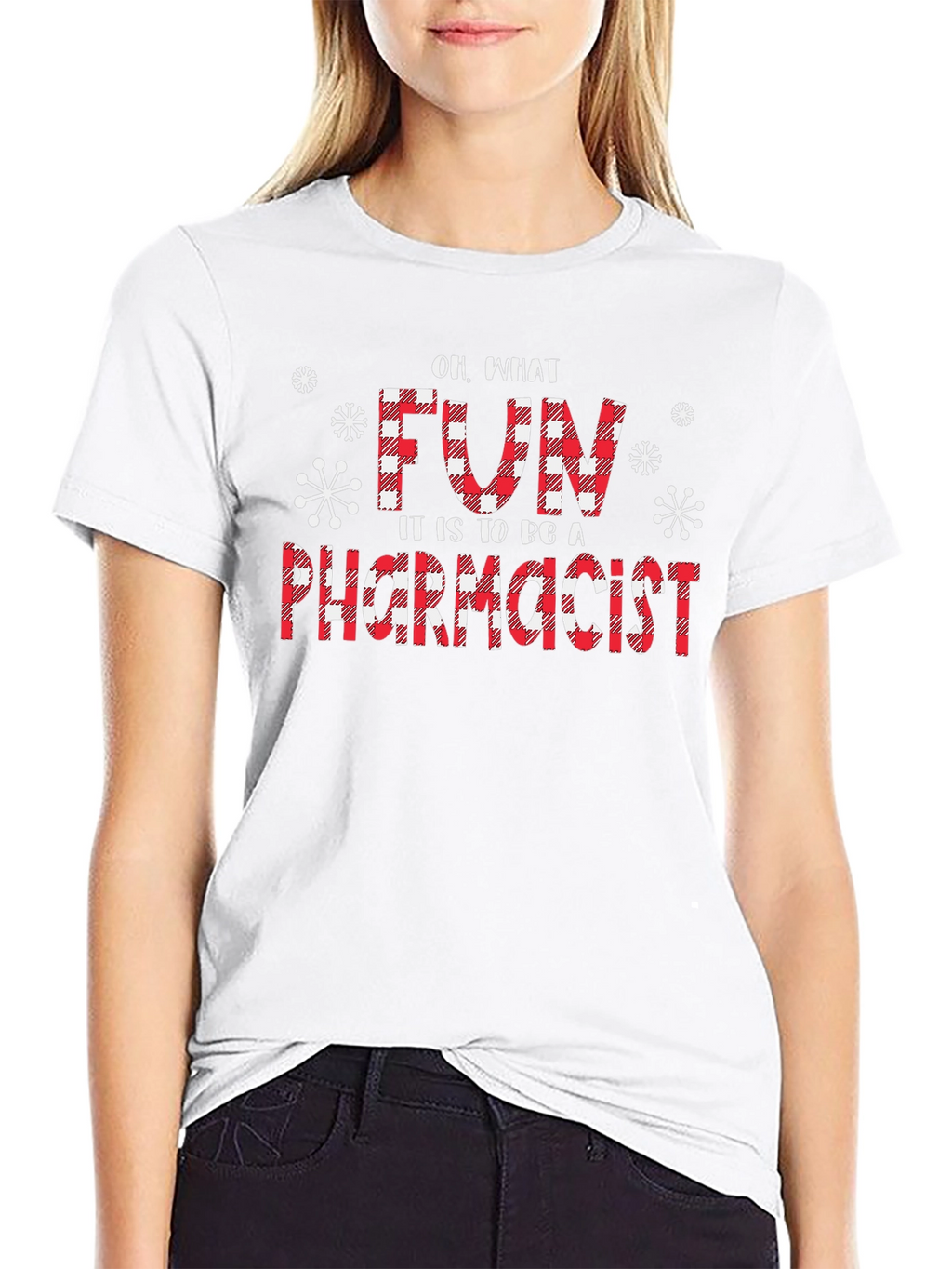 Fun Pharmacist Christmas Buffalo Plaid T-Shirt