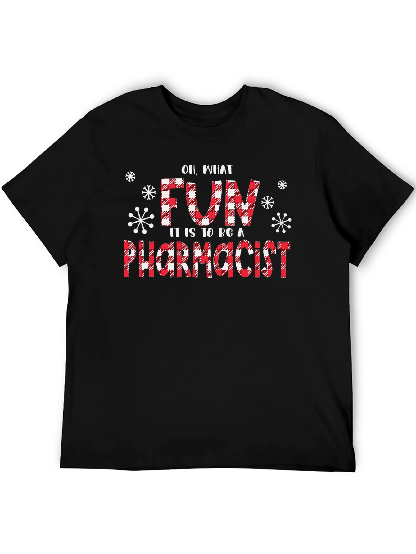 Fun Pharmacist Christmas Buffalo Plaid T-Shirt