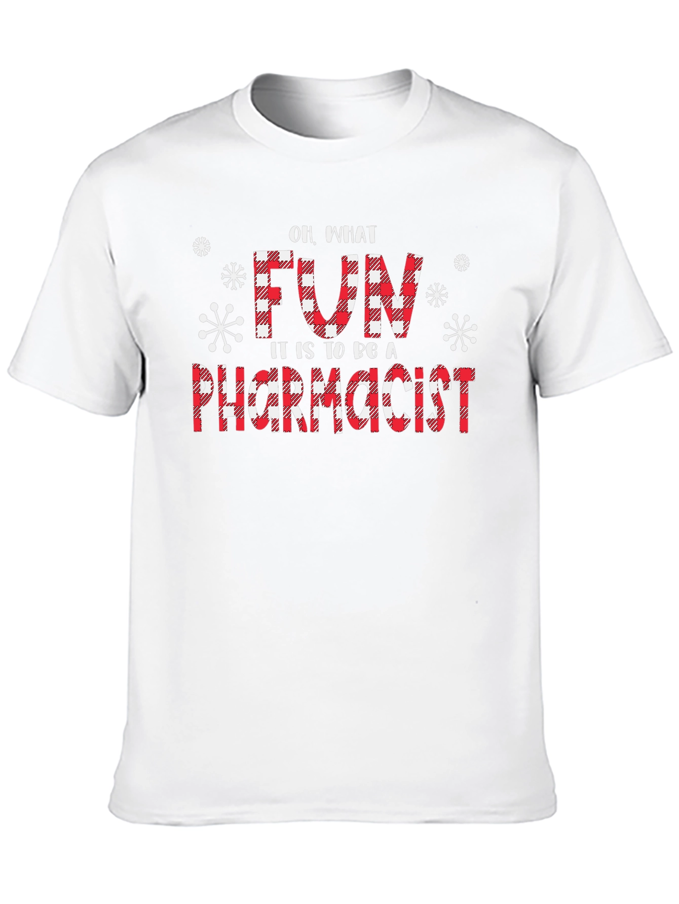 Fun Pharmacist Christmas Buffalo Plaid T-Shirt