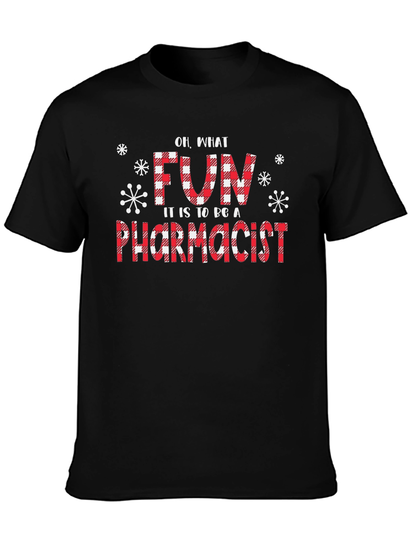 Fun Pharmacist Christmas Buffalo Plaid T-Shirt