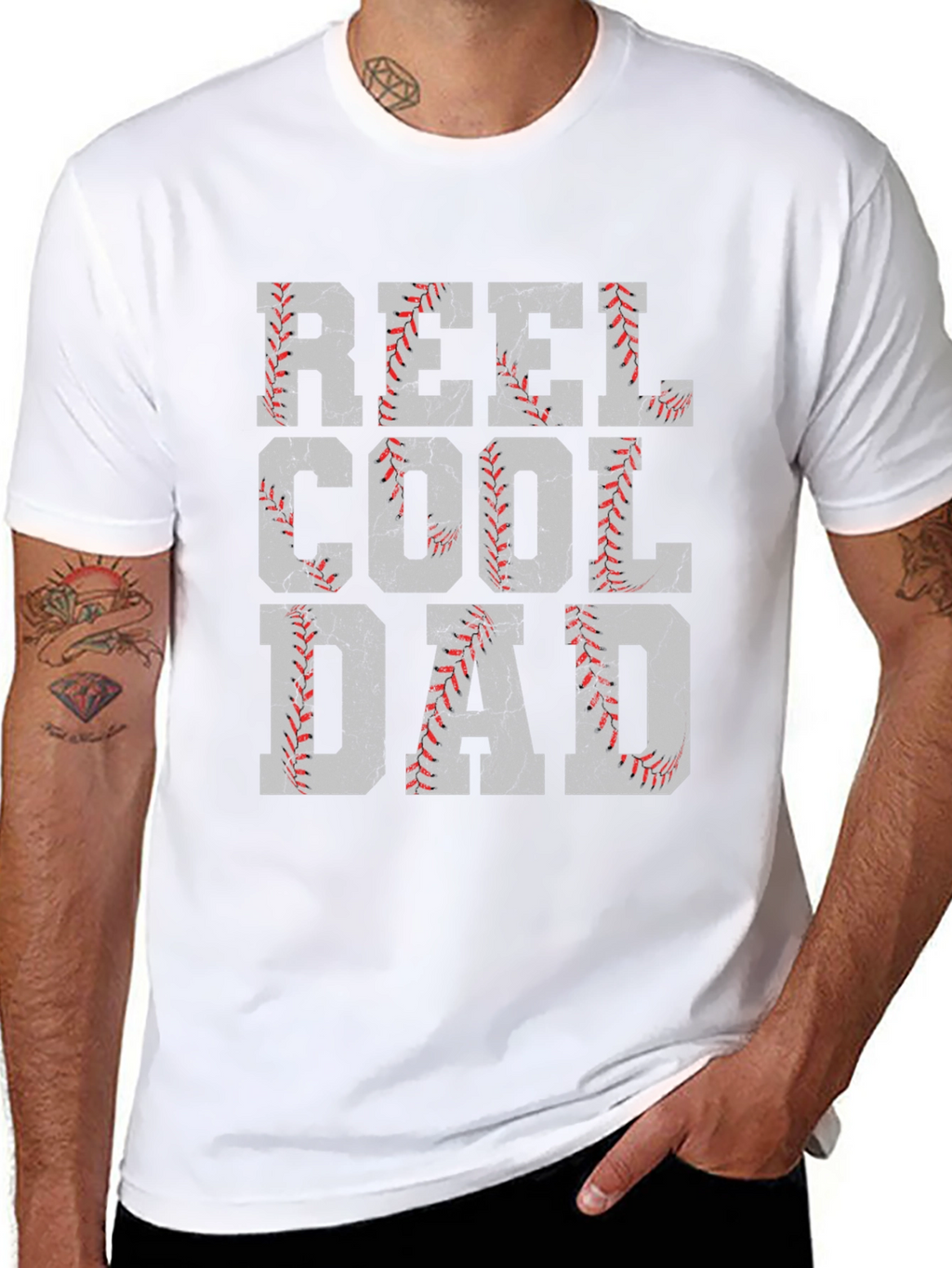 Reel Cool Dad Baseball Graphic Tee