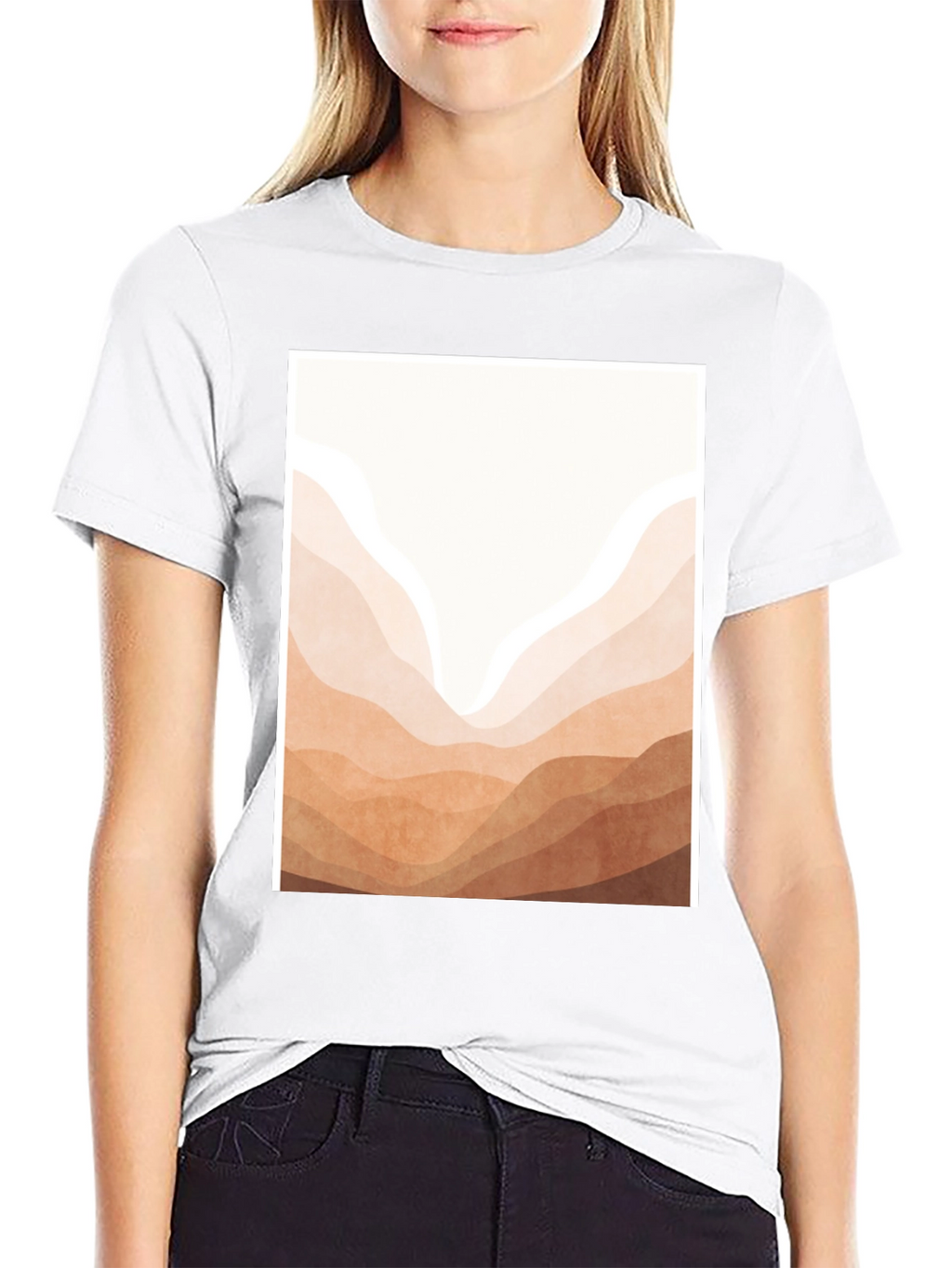 Minimalist Mountain Range Graphic Tee