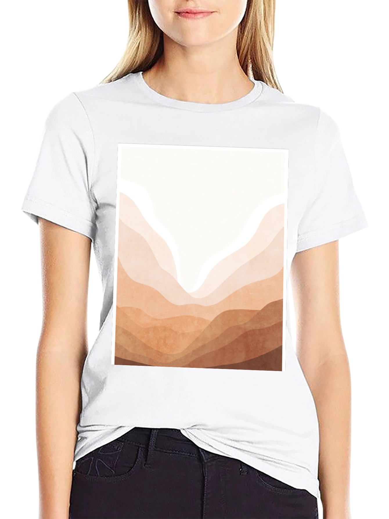 Minimalist Mountain Range Graphic Tee