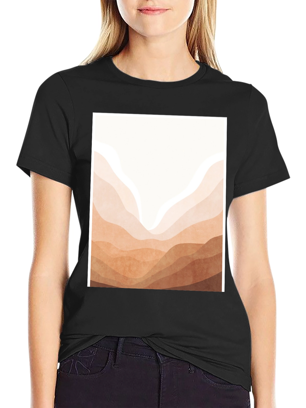 Minimalist Mountain Range Graphic Tee